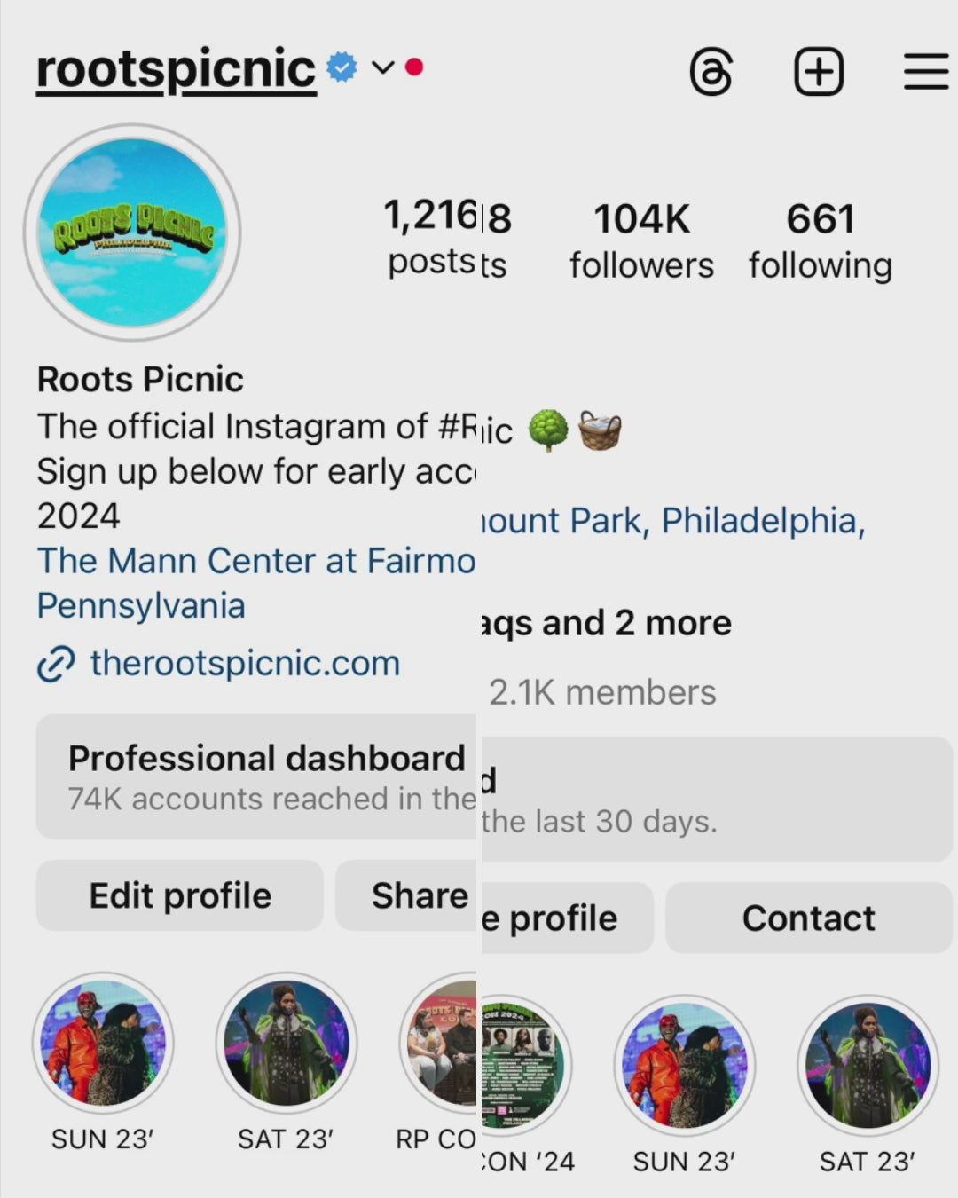 Social Media Management and Strategy for Roots Picnic via Live Nation Urban